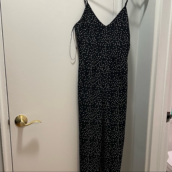 Seek The Label LF Stores Black & White Long Polka Dot Jumpsuit - Size XS / NEW - Picture 1 of 3